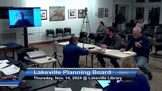 Lakeville Planning Board 111424 [upl. by Junina]