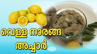 വെള്ള നാരങ്ങ അച്ചാര്‍  Vella Naranga Achar Kerala Style  White Lemon Pickle recipe in Malayalam [upl. by Mccourt292]