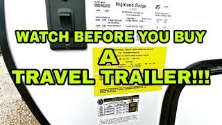 Before you buy a Travel Trailer RV WATCH THIS [upl. by Yran]