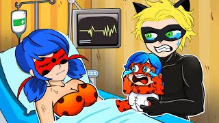 Lady Bug Wake Up Do Not Leave Me  Cat Noir x Lady Bug SAD STORY  Miraculous Animation 기적의 애니메이 [upl. by Saunderson785]