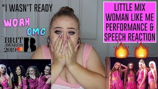 Little Mix Brits 2019 ♡ WOMAN LIKE ME Performance and Acceptance Speech Reaction Elise Wheeler [upl. by Minton]