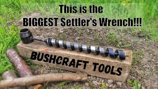 MEGA Settlers Wrench Scotch Eyed Auger Bushcraft tools Hand Drill [upl. by Fendig]