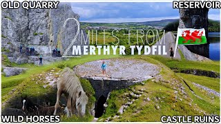 1 Day trip I Wild horses I Pont Pontsarn I Morlais Quarry I Morlais Castle I Llwynon Reservoir  UK [upl. by Auop]