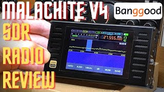 Malachite V4 DSP SDR Radio 50KHz2GHZ Review  on air testing Banggood [upl. by Goetz]