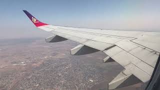 Airlink Embraer 190AR takeoff from Johannesburg Airport to Windhoek Registration ZSYAX [upl. by Williams232]