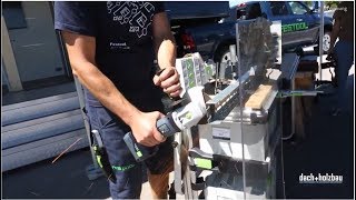 Trennen und schleifen mit dem Festool AkkuWinkelschleifer AGC 18 [upl. by Sunshine]