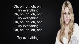 Shakira  Try Everything Official Lyrics Video [upl. by Iblehs]