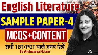 English Literature For TGTPGT Exams 2024  English Literature Sample Paper 4 By Aishwarya Maam [upl. by Nnylasor]