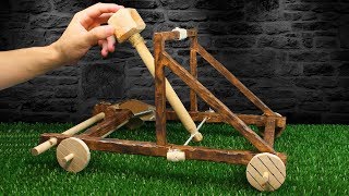 How To Make a CATAPULT  Amazing Wooden Catapult [upl. by Haily]