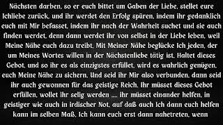 WERKTÄTIGE NÄCHSTENLIEBE  ZUSAMMENSCHLUß MIT GOTT [upl. by Walden]