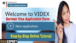 How to Fillin German Videx Visa Application Form StepbyStep Online Tutorial [upl. by Willard779]