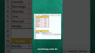 Procv no Excel em 30 Segundos  shorts [upl. by Fassold13]