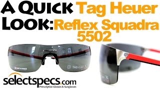 A Quick Look Tag Heuer Reflex Squadra 5502 Red amp Black Sunglasses  With SelectSpecscom [upl. by Livy946]