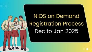 nios on demand registration processnios on demand exam paper 2025nios on demand examination [upl. by Acilegna952]