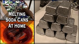 Melting Aluminum Cans At Home  Easy DIY Recycling Process [upl. by Thorstein]