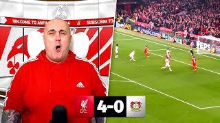 LIVERPOOL FAN REACTS TO LIVERPOOL 40 BAYER LEVERKUSEN HIGHLIGHTS [upl. by Aiam]