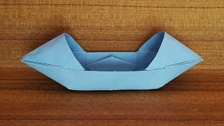 How to Make Paper Boat  Origami Boat Step by Step Tutorial  Origami Instruction [upl. by Eelesor]