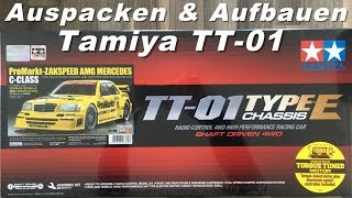 Tamiya TT01 TypeE Unboxing amp Aufbaubericht 🇩🇪 Deutsche Version [upl. by Ydnolem]