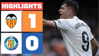 VALENCIA CF 1  0 GETAFE CF  RESUMEN LALIGA EA SPORTS [upl. by Henrie]