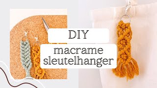 DIY Macrame sleutelhanger  Beginner friendly tutorial [upl. by Eillat179]