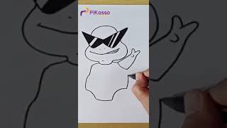 How to Draw Squirtle Easy in Less Than One Minutes [upl. by Leuams]