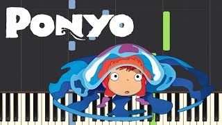 Ponyos Theme 崖の上のポニョ  Ponyo on the Cliff by the Sea  Piano Tutorial [upl. by Hsilgne]