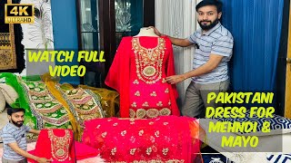 Latest Pakistani Mehndi Dresses Designs 2024  Sharara Dresses  Habibas Bridals [upl. by Baptlsta]