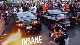 Mazda RX7 vs Toyota SUPRA INSANE 2 step competition [upl. by Oehsen]