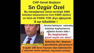 CHP Genel Merkezi ve Sn Özgür Özel quotbizim belediyelerimiz toplamayacakquot diye SÖZ vermiştiniz [upl. by Eimac]