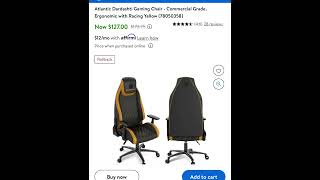 Save 4575 Atlantic Dardashti Gaming Chair  Commercial Grade Ergonomic with Racing Yellow [upl. by Barthel]