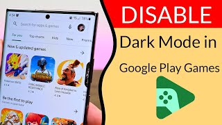 How to Turn Off Dark Mode in Google Play Games App [upl. by Swihart766]