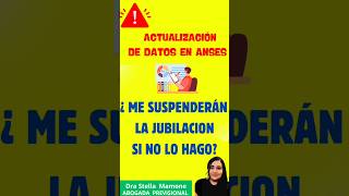 SUSPENSION JUBILACIONES Y PENSIONES empadronamiento actualización de datos anses [upl. by Ytomit]