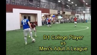 D1 College Soccer Player vs Mens A League [upl. by Releyks]