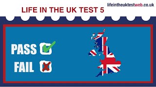 🇬🇧 Life in the UK Test 5 UPDATED  British Citizenship 2024 🇬🇧 [upl. by Rehpotsirhk]