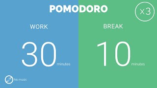 30  10 Pomodoro Timer  2 hours study  No music  Study for dreams  Deep focus  Study timer [upl. by Ive]