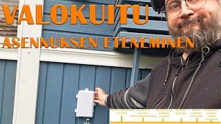 Valokuidun asennuksen eteneminen [upl. by Eniamreg]