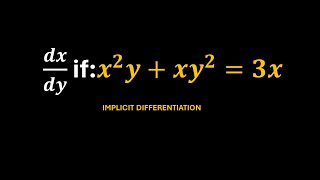 Implicit Differentiation Solving xy  y2  6 [upl. by Anaiq982]