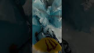 Skier Falls Into Massive Glacier Crevasse in French Alps [upl. by Enorahs]