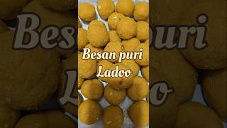 Basen Puri Laddu Recipe😋 traditionalfood indianfestivalfood youtube laddu cooking shorts [upl. by Calbert303]