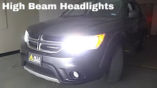 Change  Replace Dodge Journey Headlights High Beam  LED Bulb Install [upl. by Rebhun856]