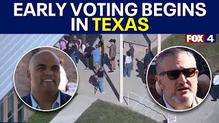 Early voting for 2024 general election kicks off in Texas [upl. by Fawne14]