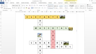 Tutorial de como hacer un crucigrama en word [upl. by Ahsert]