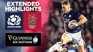 Scotland v England  Extended Match Highlights  2022 Guinness Six Nations [upl. by Lehcem]