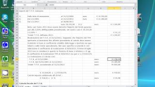 Calcolo TFR con Excel [upl. by Dao]