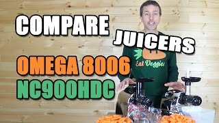 Comparison Omega 8006 amp Omega 900HDC Juicers [upl. by Artinahs]