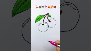 cherry emoji ampcolear mix art art creativeartmix drawing artmix satisfying shortsfeed [upl. by Acemahs125]