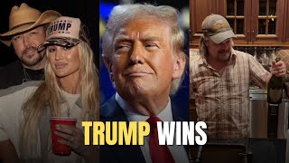 Country Music Stars React to Donald Trumps Election Win [upl. by Anauqahs]