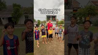 Challenge 1 VS 1 lawan kiper☠️ jnrsoccer football challenge kiper [upl. by Pernick]