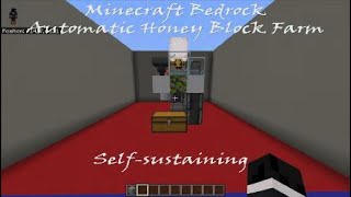 Minecraft Bedrock Honey Block Farm [upl. by Ellan]