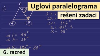 Uglovi paralelograma 6 razred zadaci [upl. by Karilla]